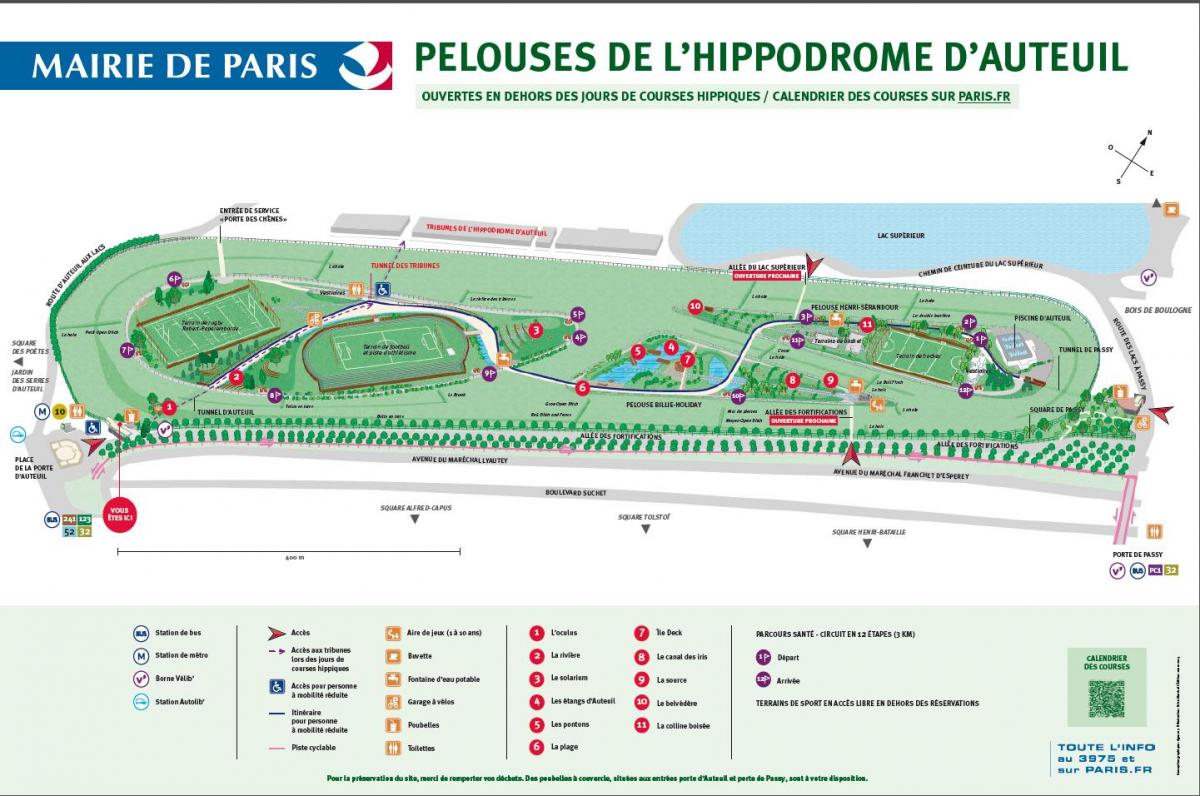 Mapa ng Auteuil Ipodromo