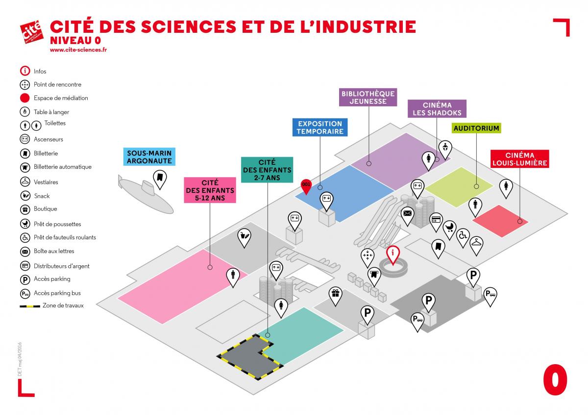 Mapa ng Cité des Sciences et de l ' industrie