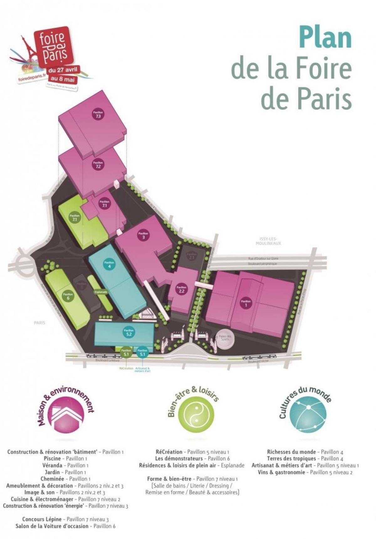 Mapa ng Foire de Paris