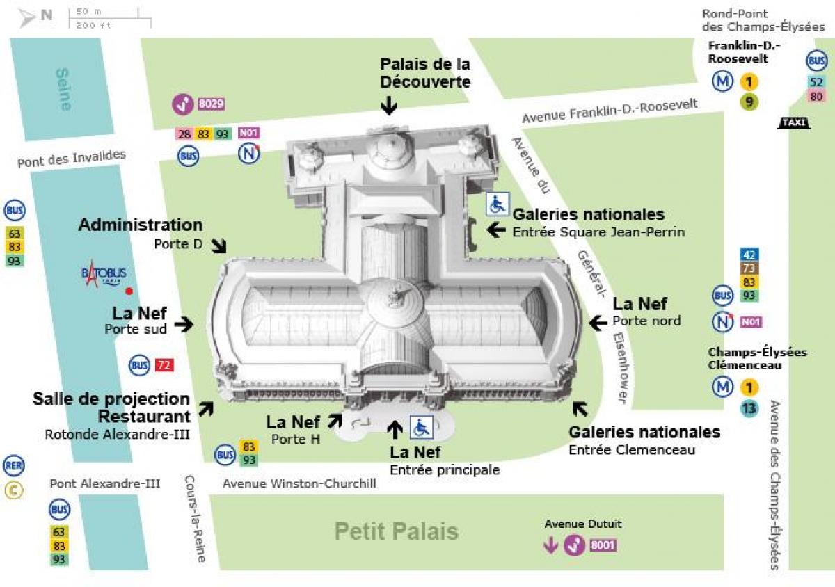 Mapa ng Grand Palais