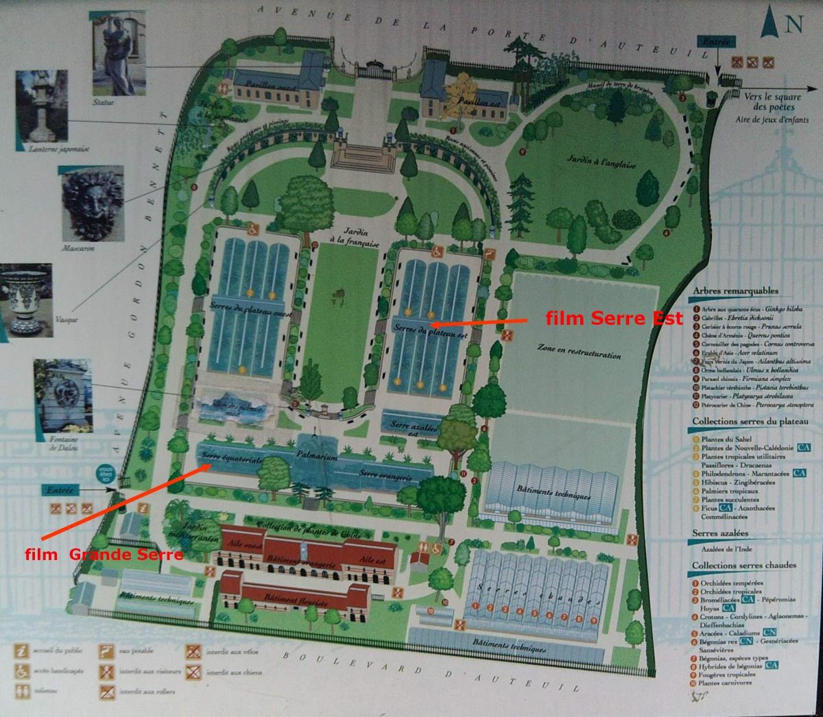 Mapa ng Jardin des Serres d'Auteuil