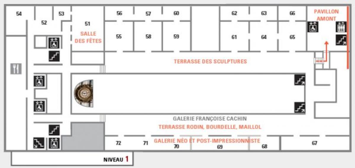 Mapa ng Musée d ' Orsay Antas 2