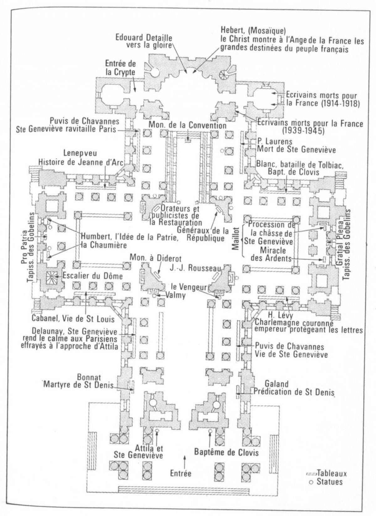 Mapa ng Panthéon Paris