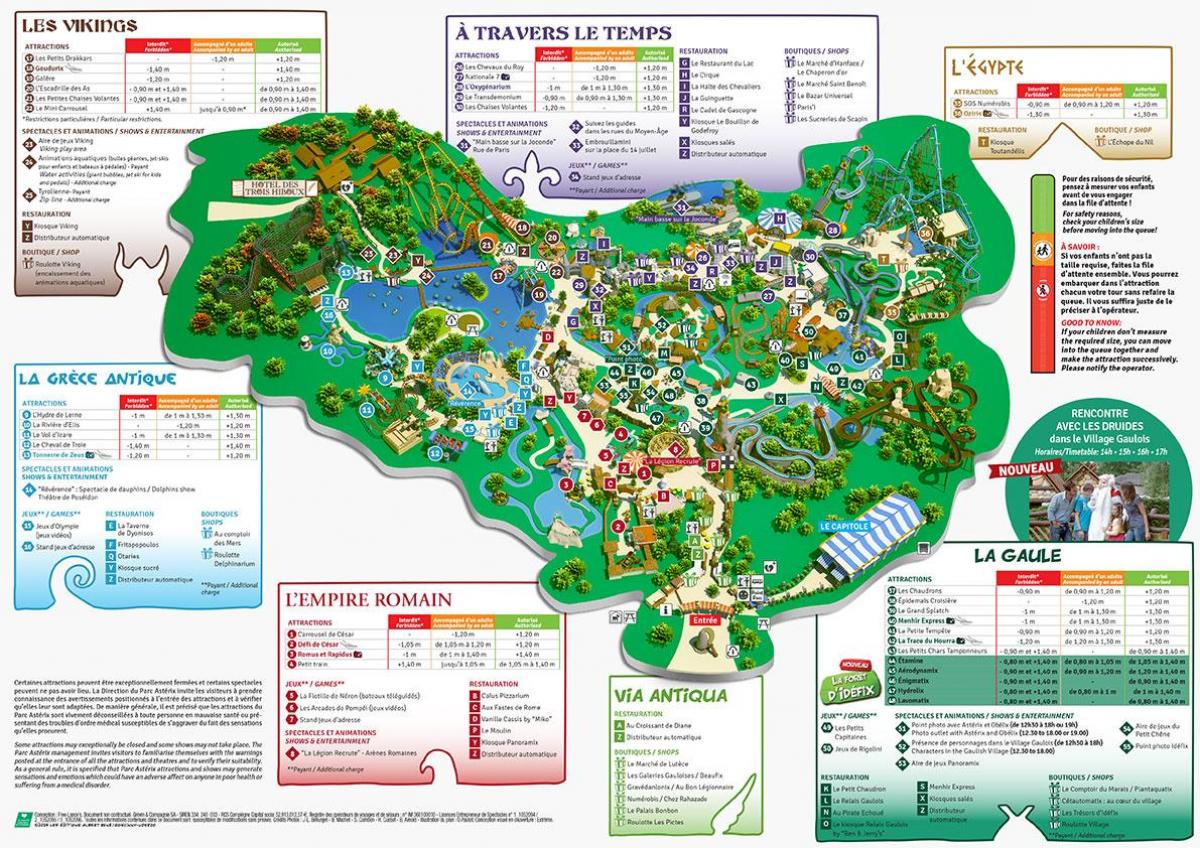 Mapa ng Asterix park