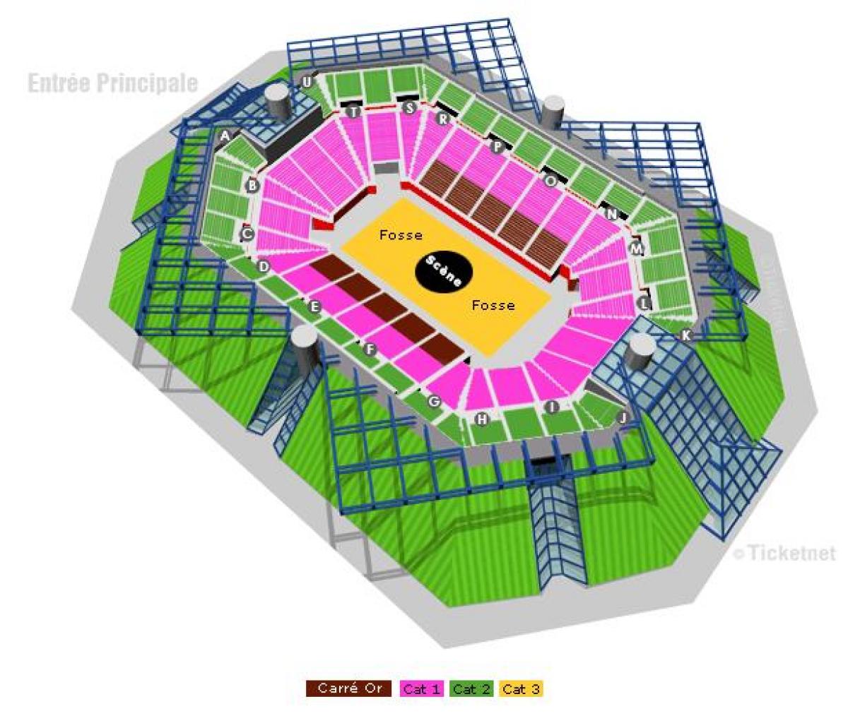 Mapa ng Bercy Arena