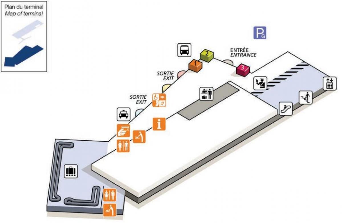 Mapa ng CDG airport terminal 2G