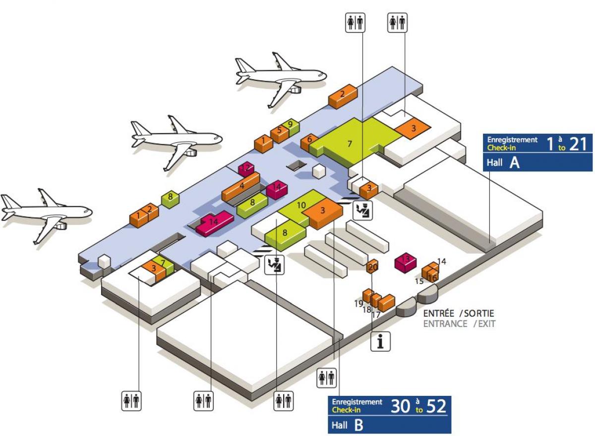 Mapa ng CDG airport terminal 3