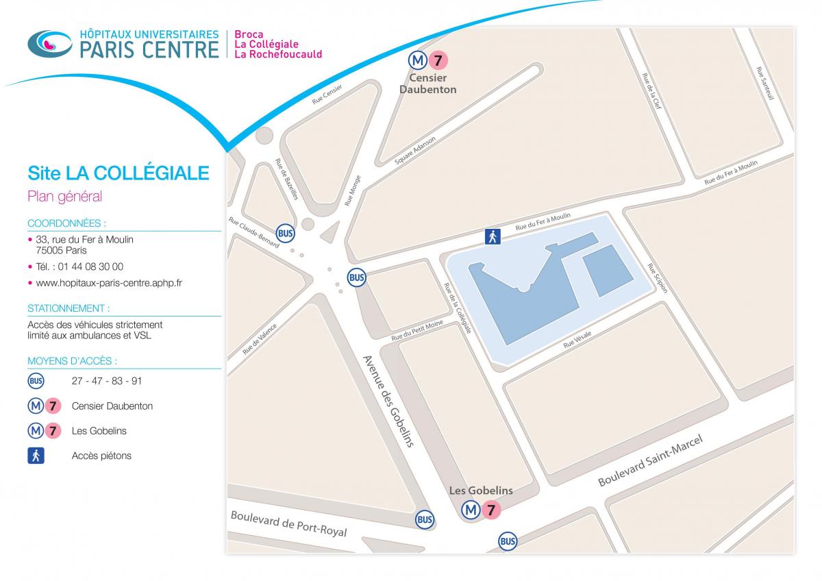 Mapa ng La Collégiale ospital