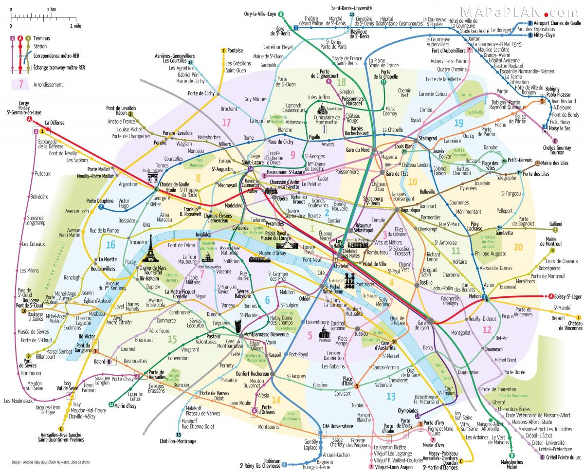 Mapa ng Paris subway