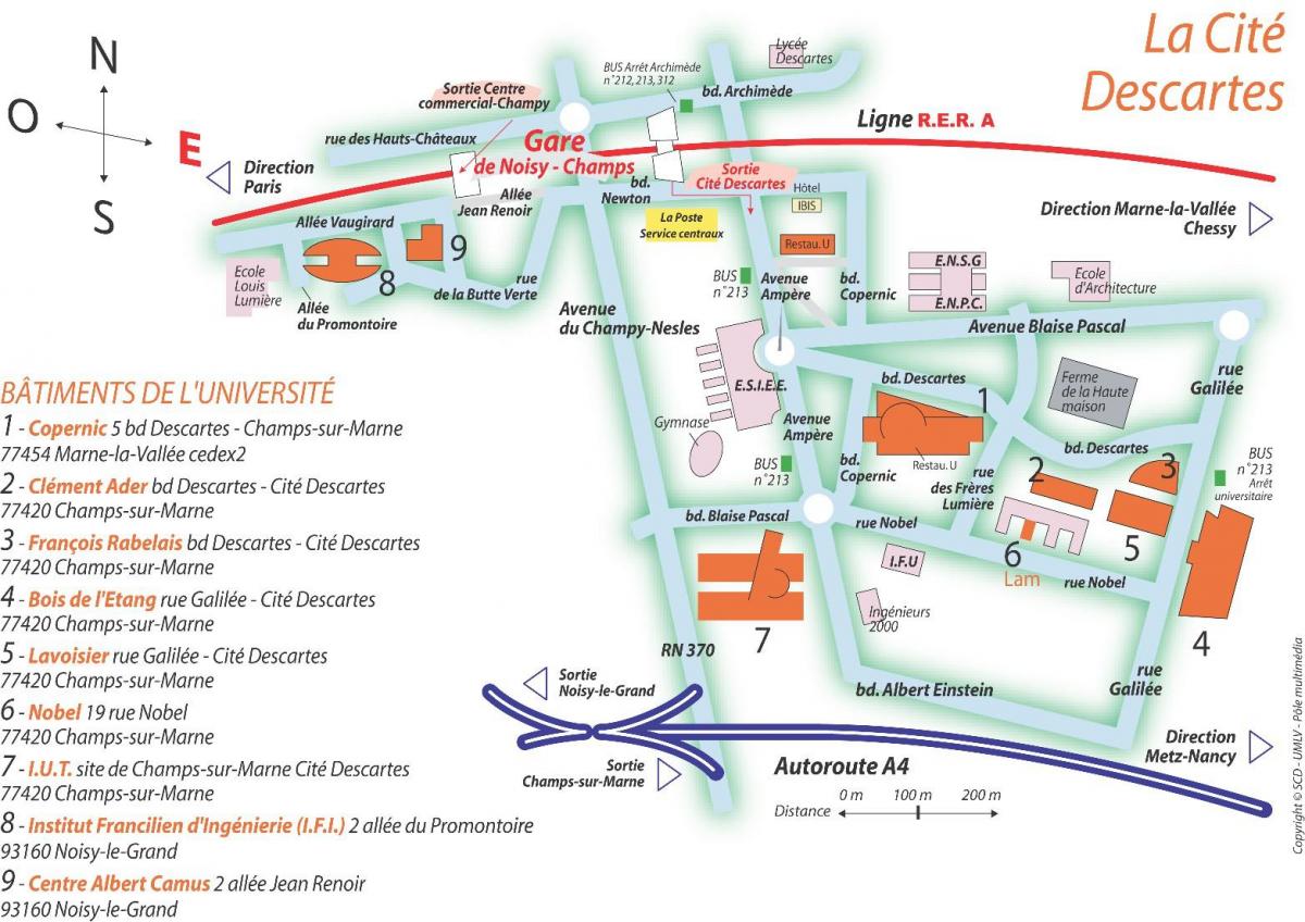 Mapa ng Univesity Paris Descartes