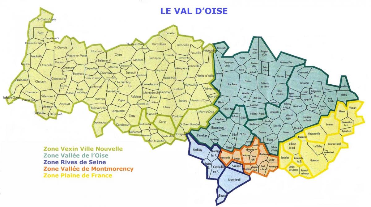 Mapa ng Val-d'Oise