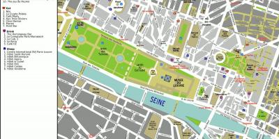 Mapa ng 1st arrondissement ng Paris