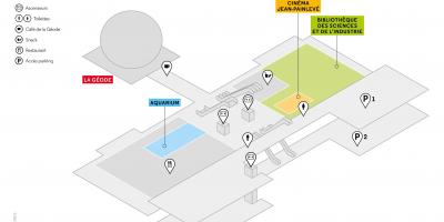 Mapa ng Cité des Sciences et de l ' industrie Antas -2