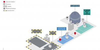 Mapa ng Cité des Sciences et de l ' industrie Antas 2
