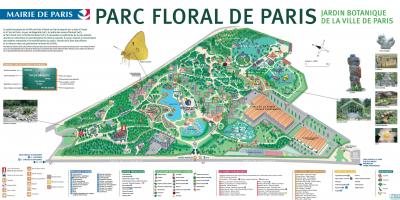 Mapa ng Parc floral de Paris