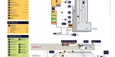 Mapa ng Gare Montparnasse Antas 3 Pasteur