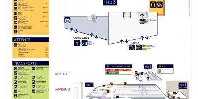 Mapa ng Gare Montparnasse Hall 3