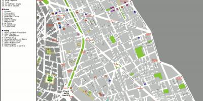 Mapa ng ika-11 arrondissement ng Paris