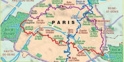 Mapa ng Paris hiking