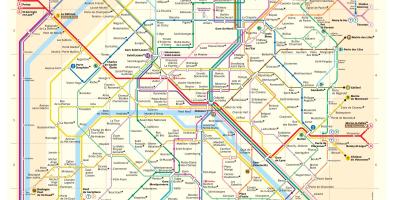 Mapa ng Paris metro