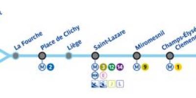Mapa ng Paris subway line 13