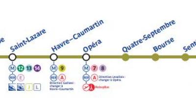 Mapa ng Paris subway line 3