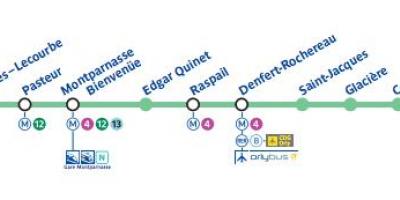 Mapa ng Paris subway line 6