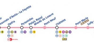 Mapa ng Paris subway line 7