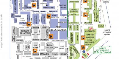 Mapa ng Pitie Salpetriere ospital
