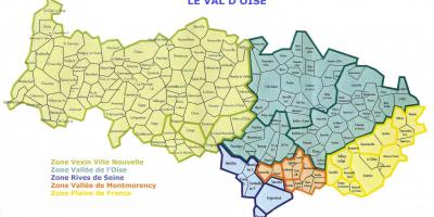 Mapa ng Val-d'Oise