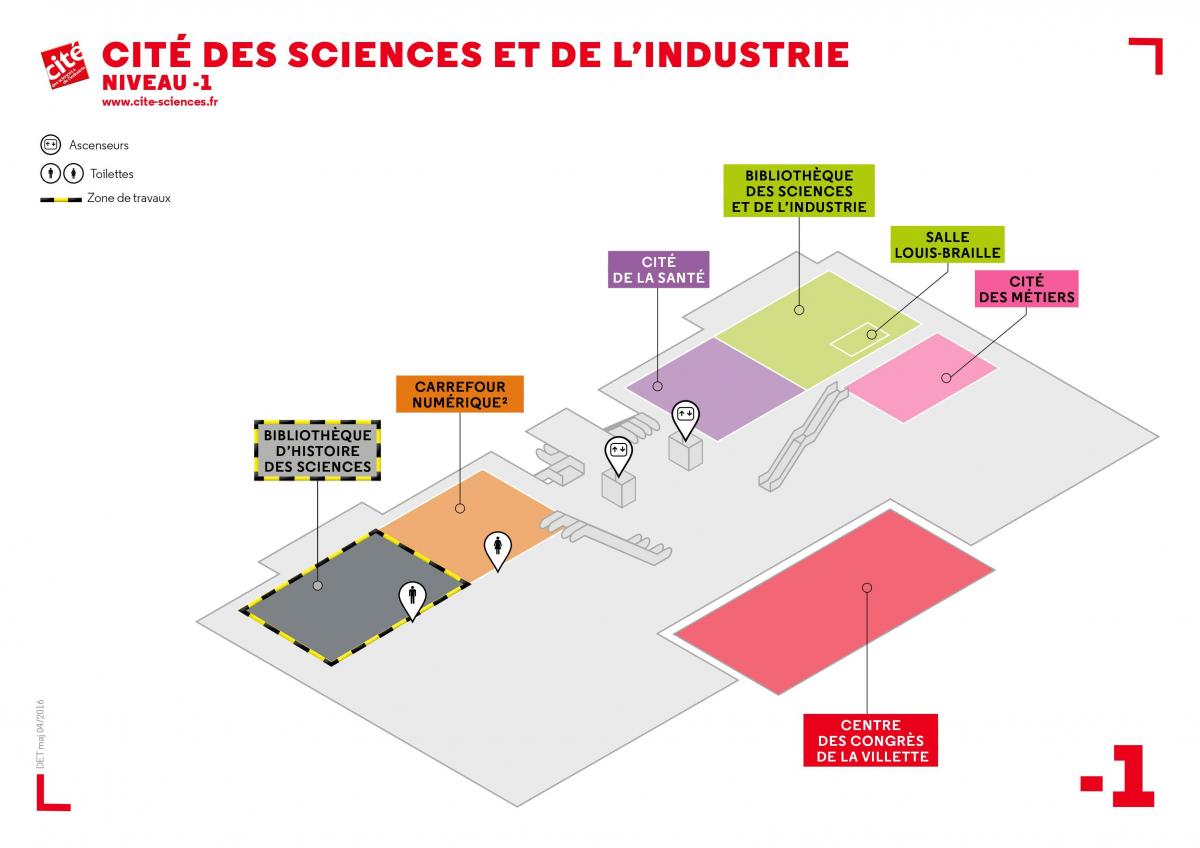 Mapa ng Cité des Sciences et de l ' industrie Antas -1