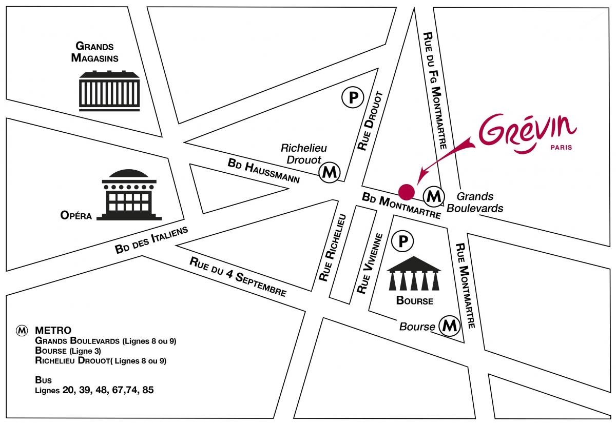 Mapa ng Musée Grévin