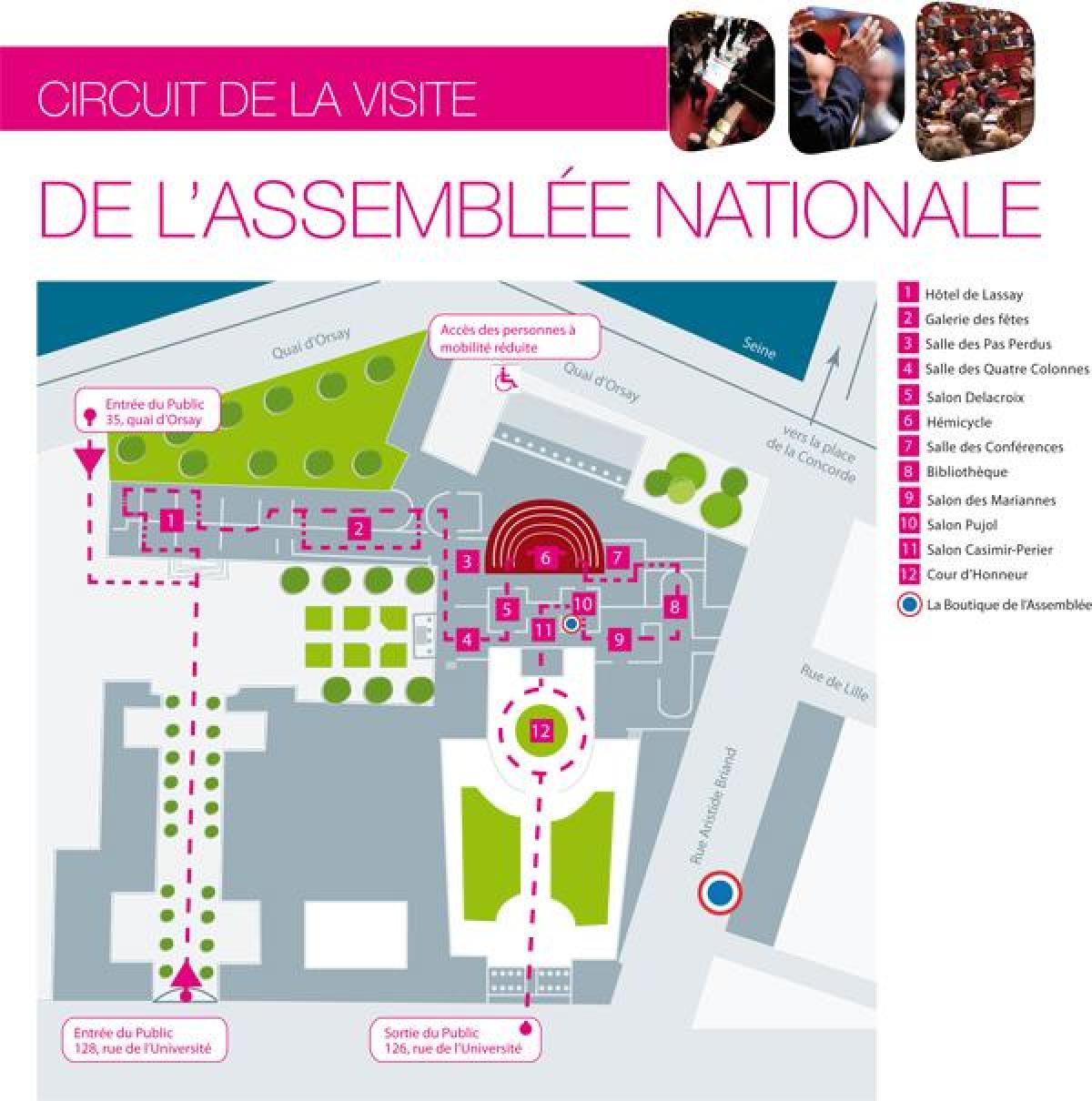 Mapa ng Palais Bourbon