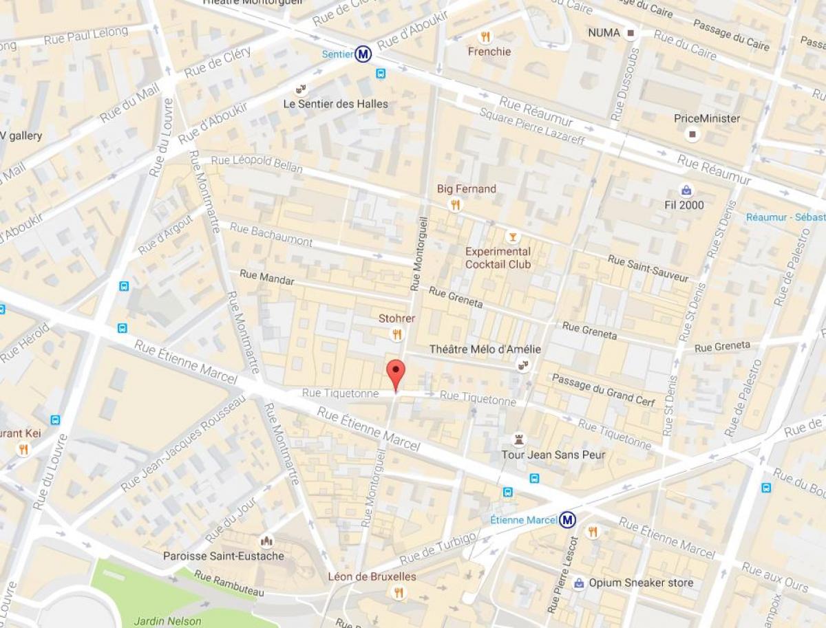 Mapa ng rue Montorgueil