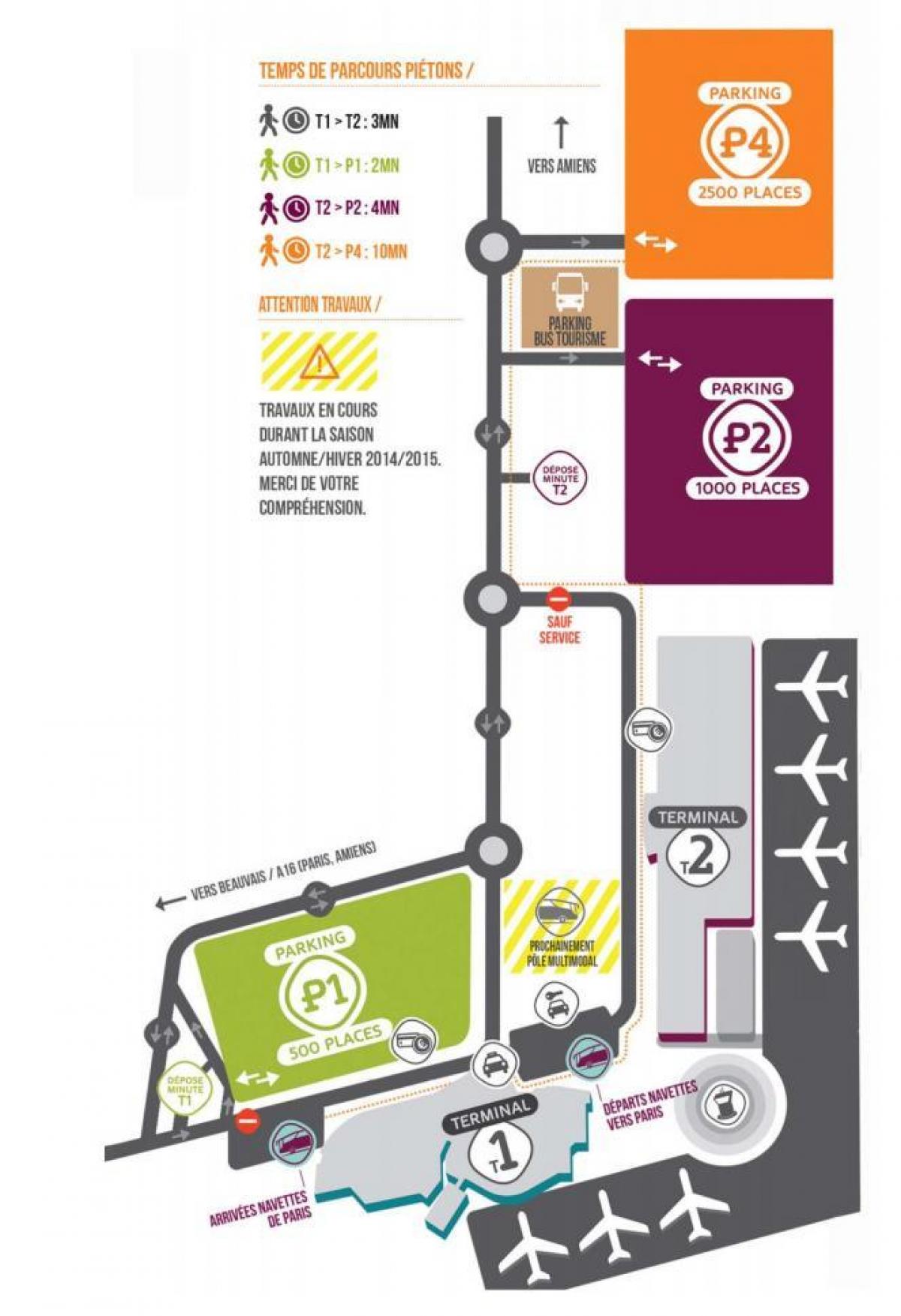 Mapa ng Beauvais airport