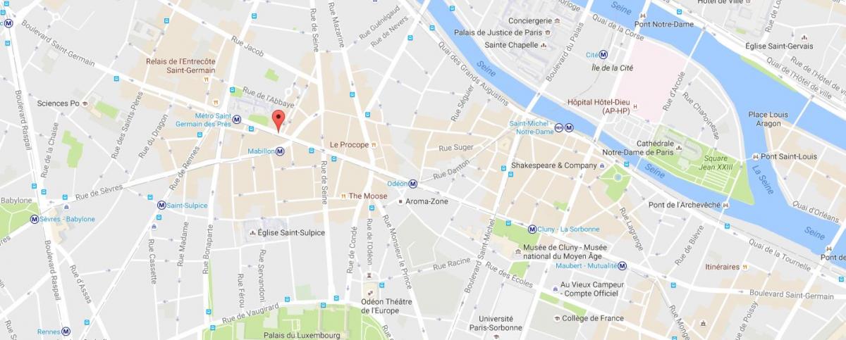 Mapa ng Boulevard Saint-Germain