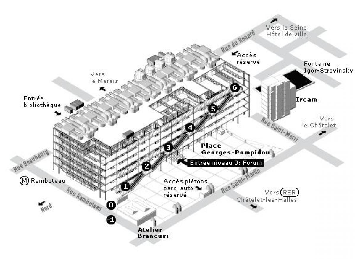Mapa ng Centre Pompidou