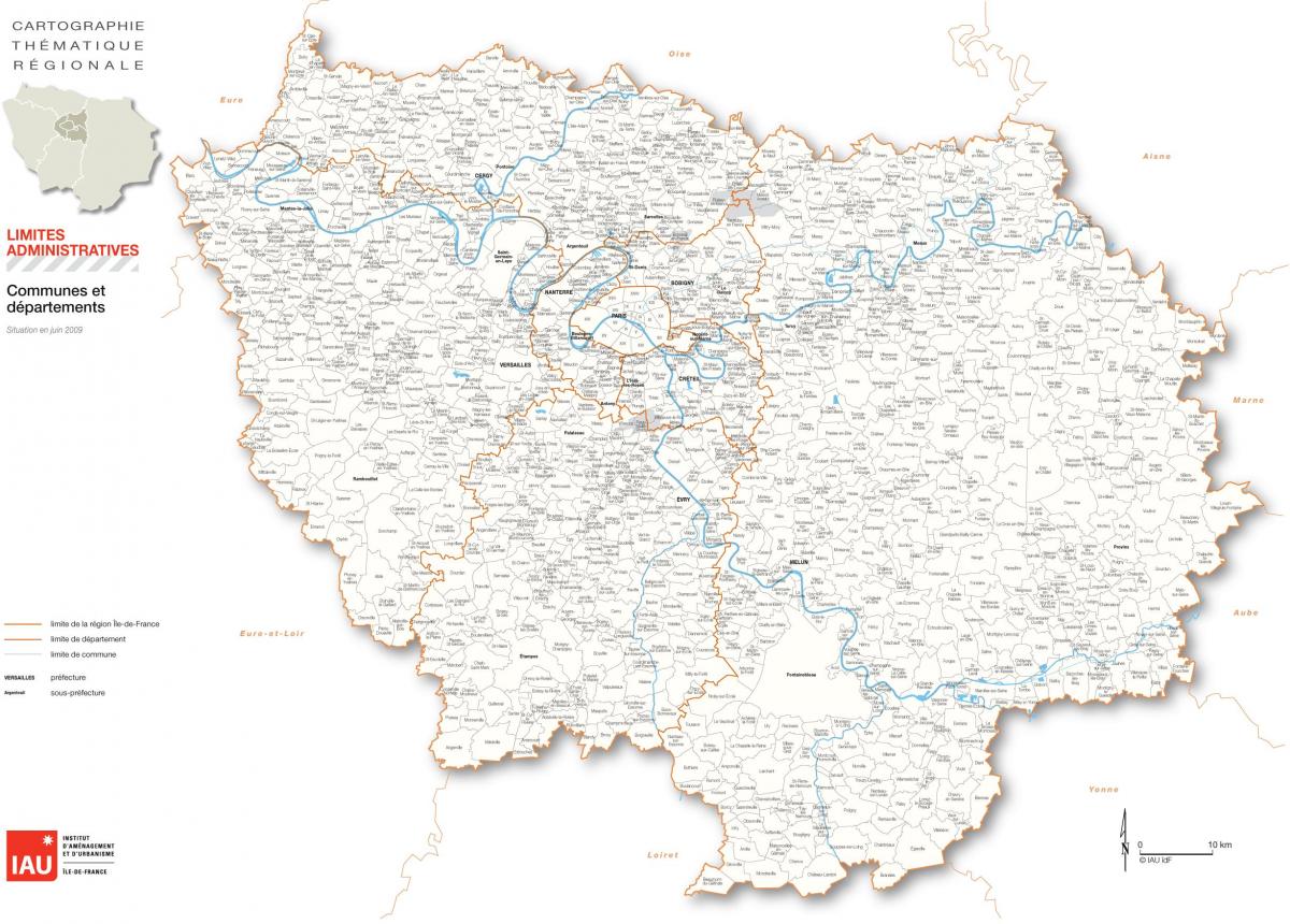 Mapa ng Ile-de-France