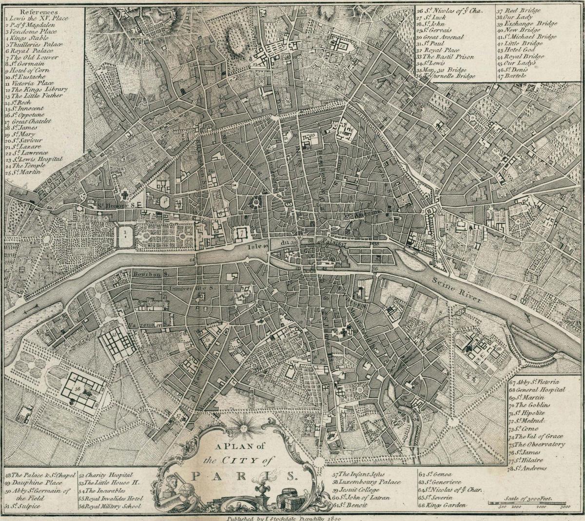 Mapa ng Paris 1800