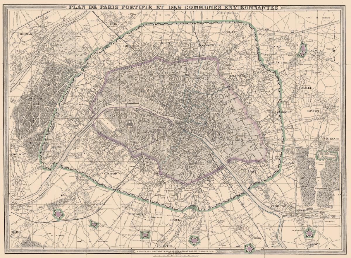 Mapa ng Paris 1850