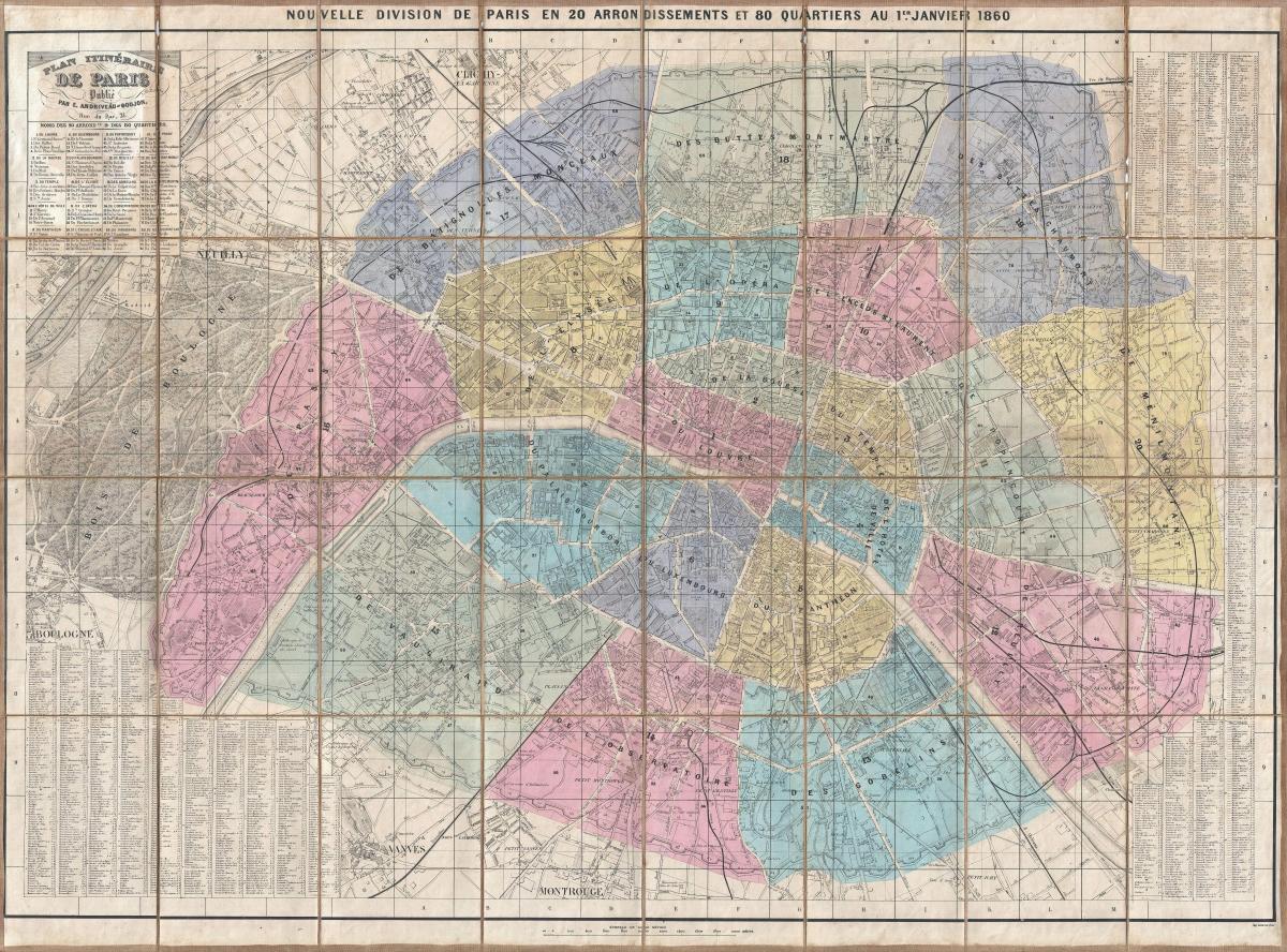 Mapa ng Paris 1860