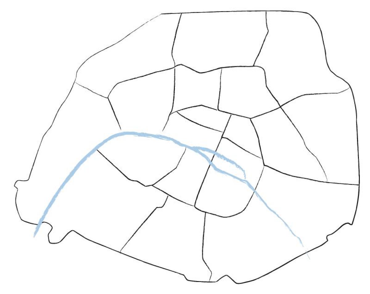 Mapa ng Paris blangko