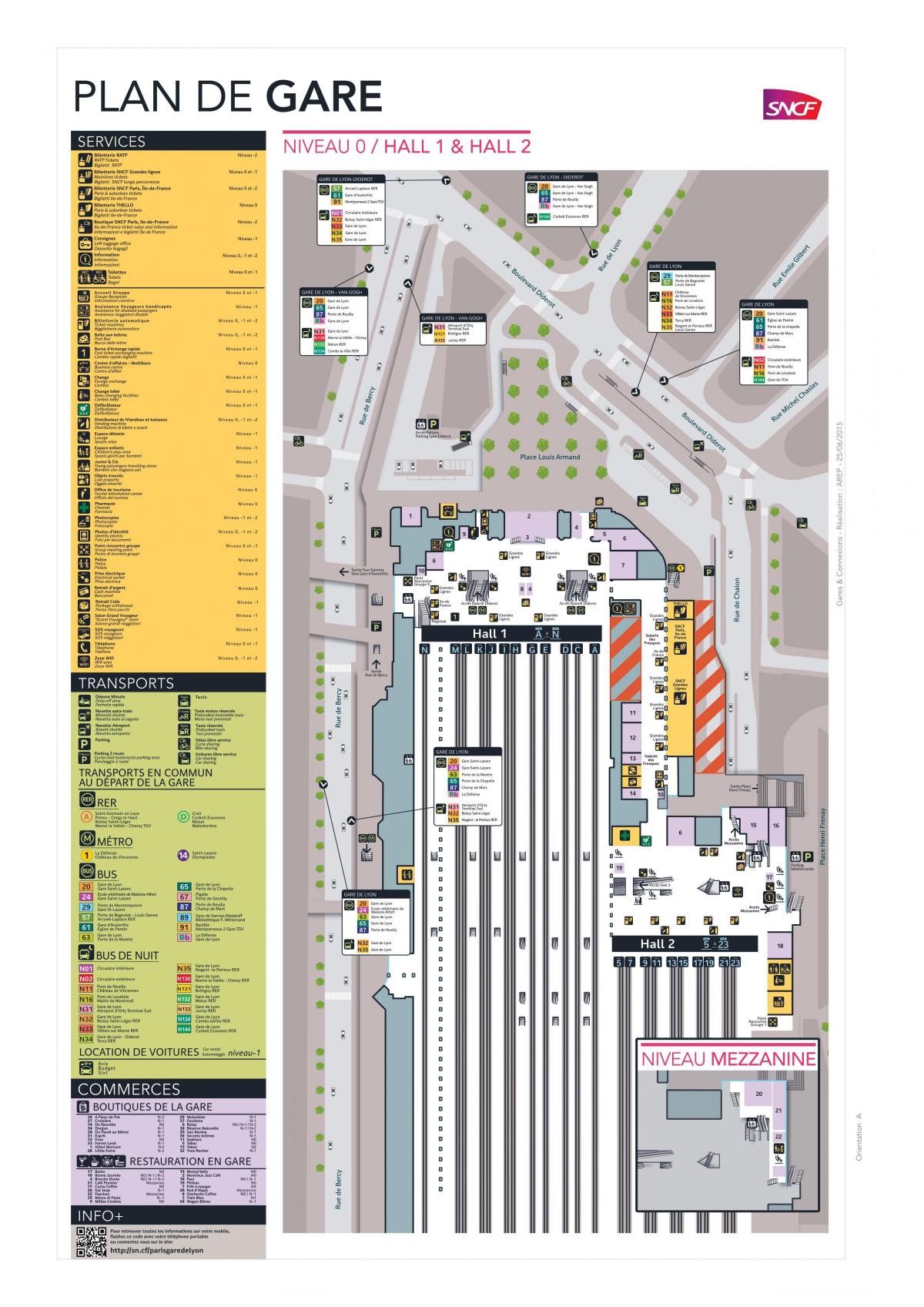 Mapa ng Paris Gare de Lyon