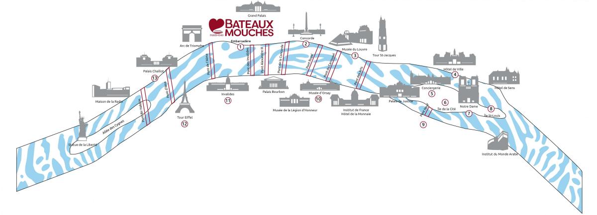 Mapa ng Paris lumipad bangka