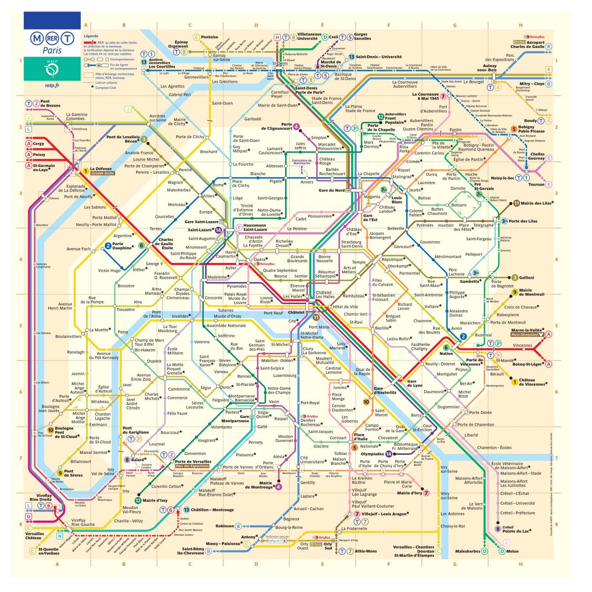 Mapa ng Paris metro