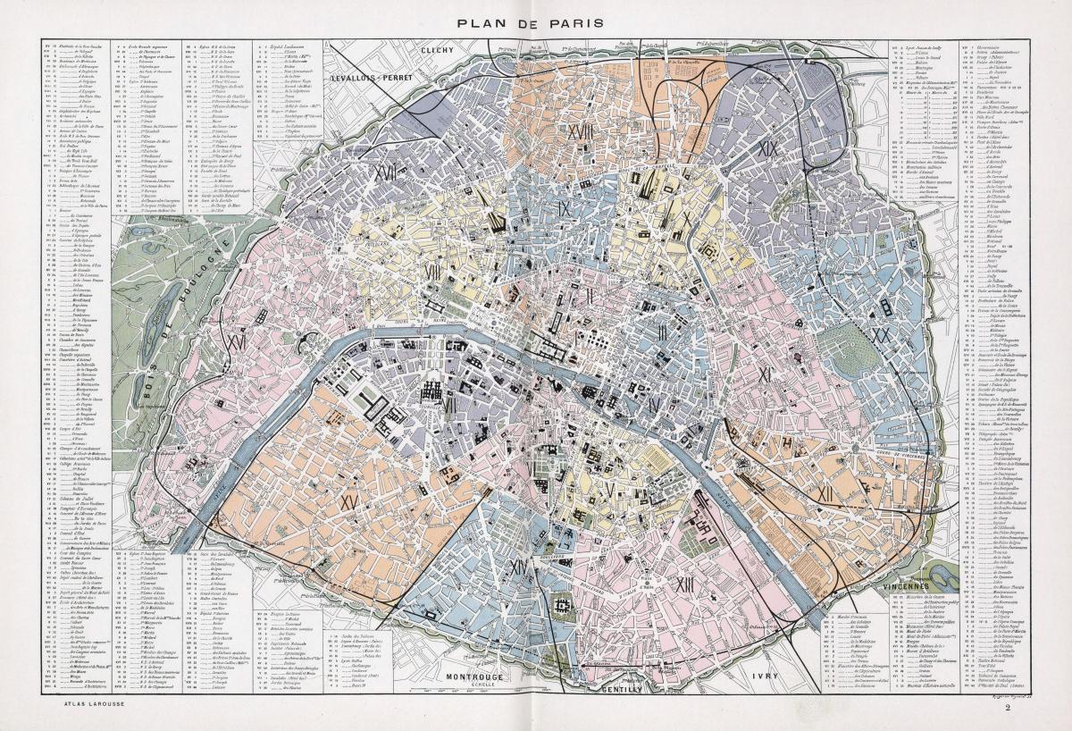 Mapa ng Paris sa 1900
