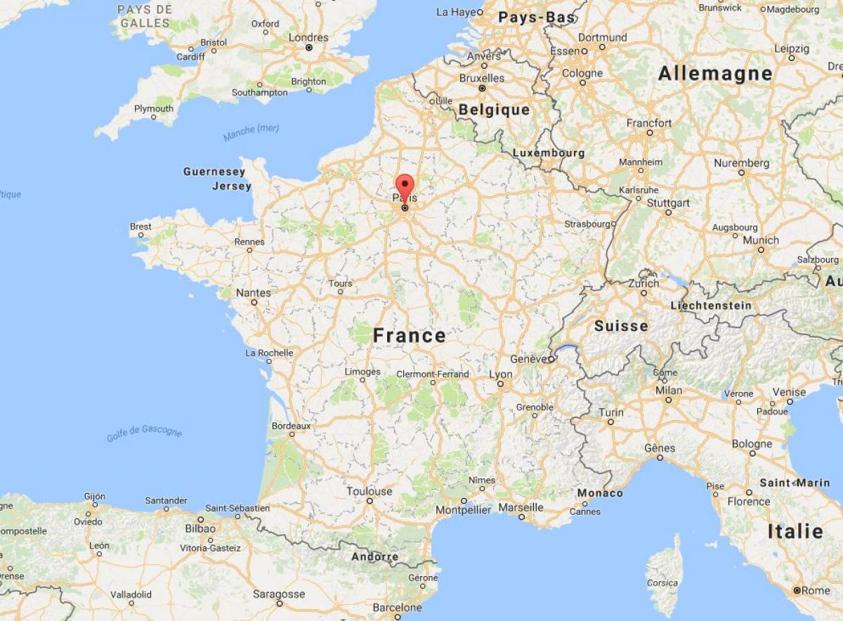 Mapa ng paris sa France mapa
