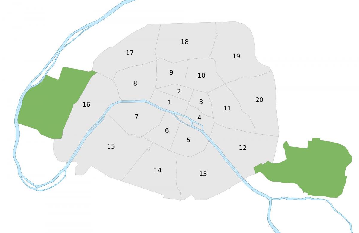 Mapa ng Paris vector