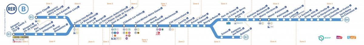 Mapa ng RER B