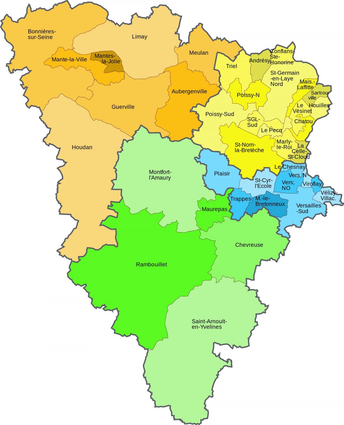 Mapa ng Yvelines